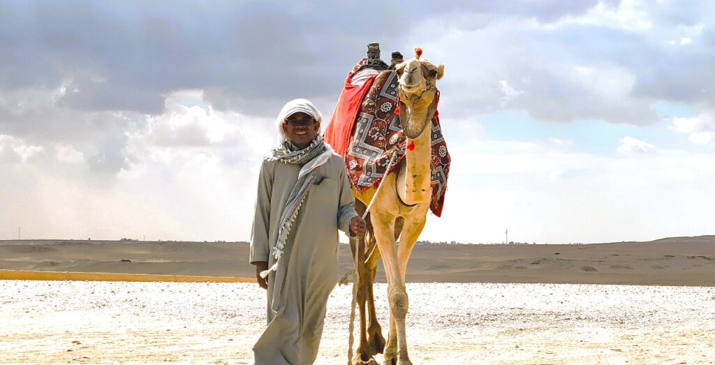 Egyptian man and camel